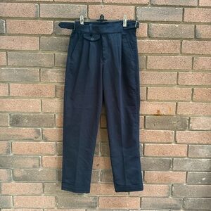 Fashion Black Pleated Women's Trousers Size M